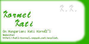 kornel kati business card